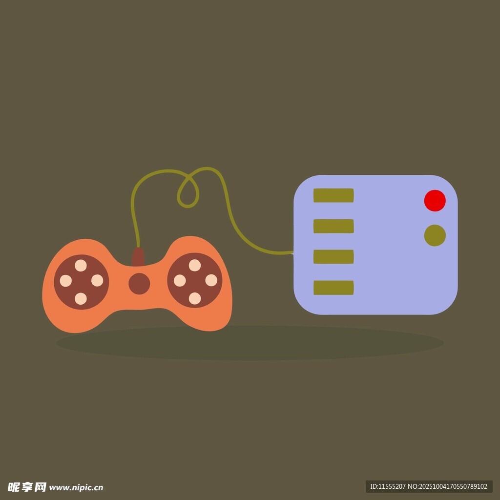 复古游戏手柄与主机画面