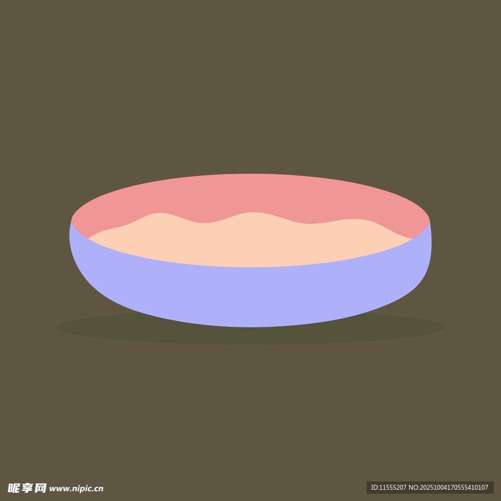 紫色碗装粉色食物