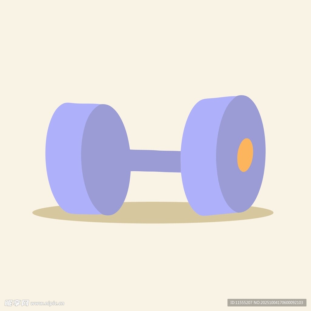 紫色哑铃插画