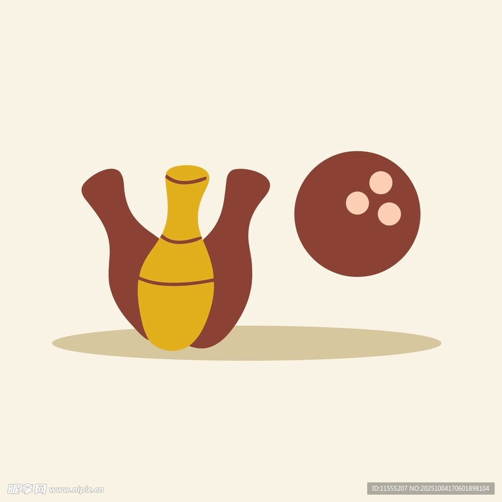 保龄球运动图标
