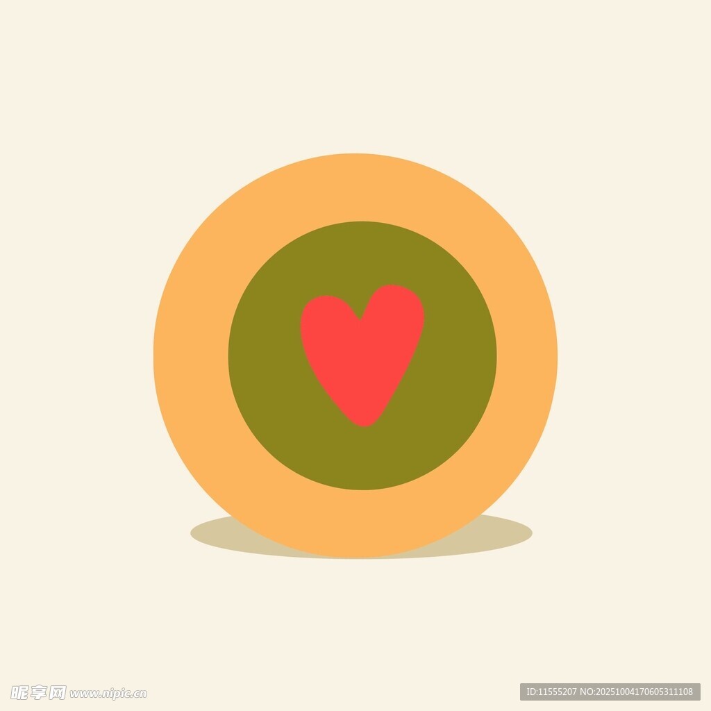 圆形爱心图标