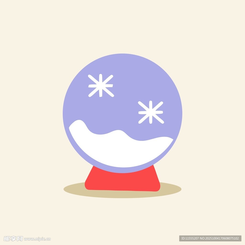 紫色雪花水晶球