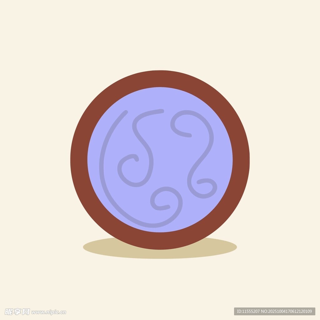 紫色星球图案圆形图标