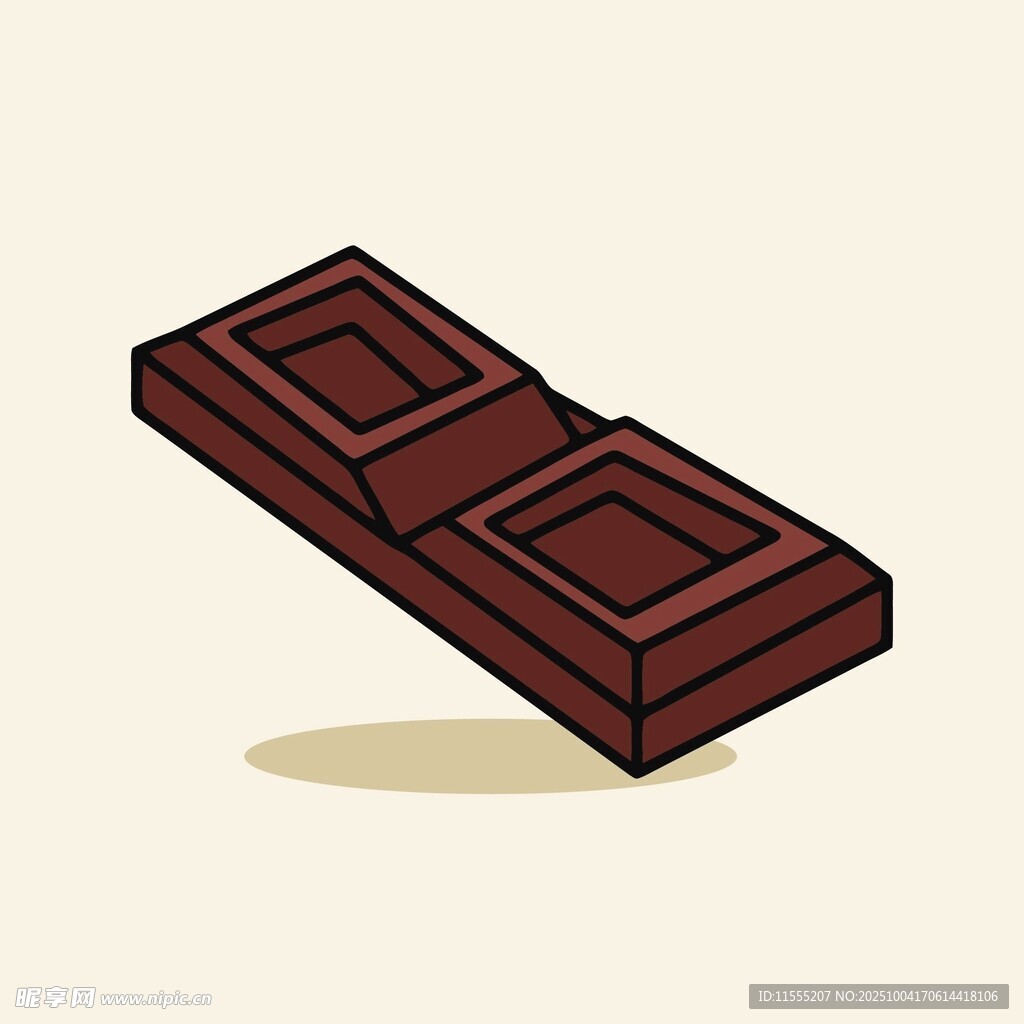 巧克力块插画