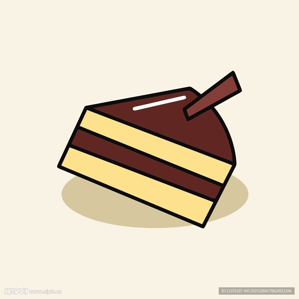 卡通风格巧克力夹心蛋糕