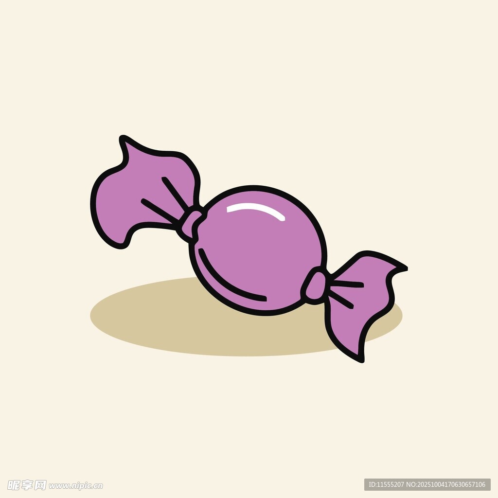 紫色糖果插画