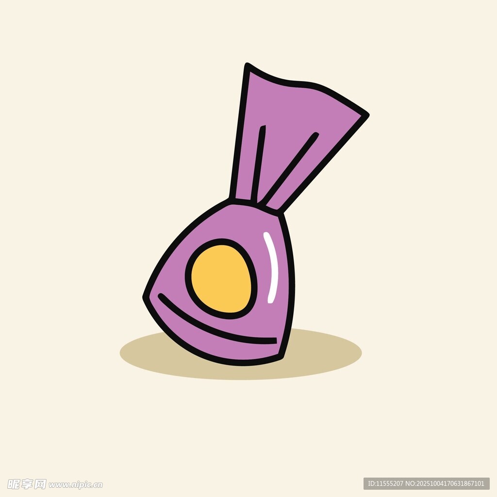 紫色糖果插画