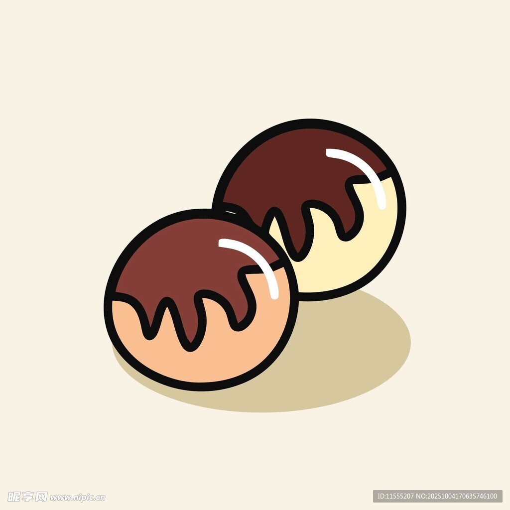 巧克力淋面甜点球