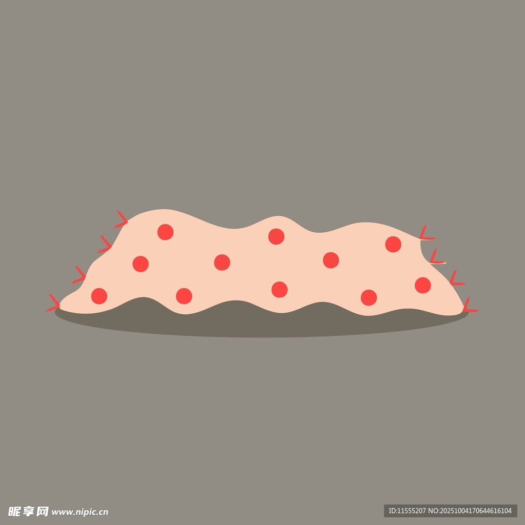 波点图案的波浪形物件