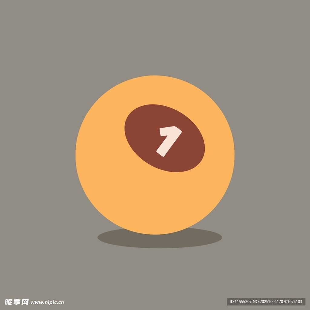 卡通风格7号台球