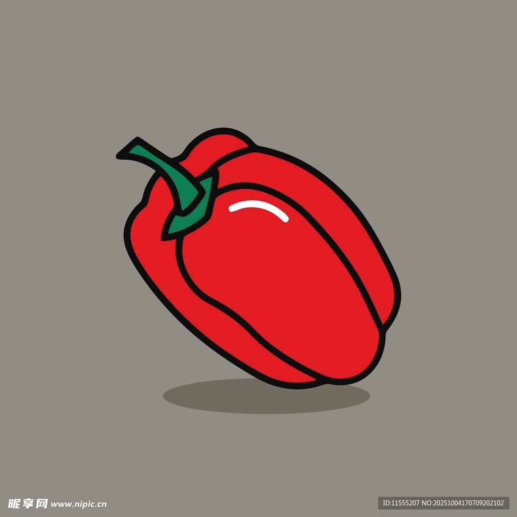 卡通红甜椒形象
