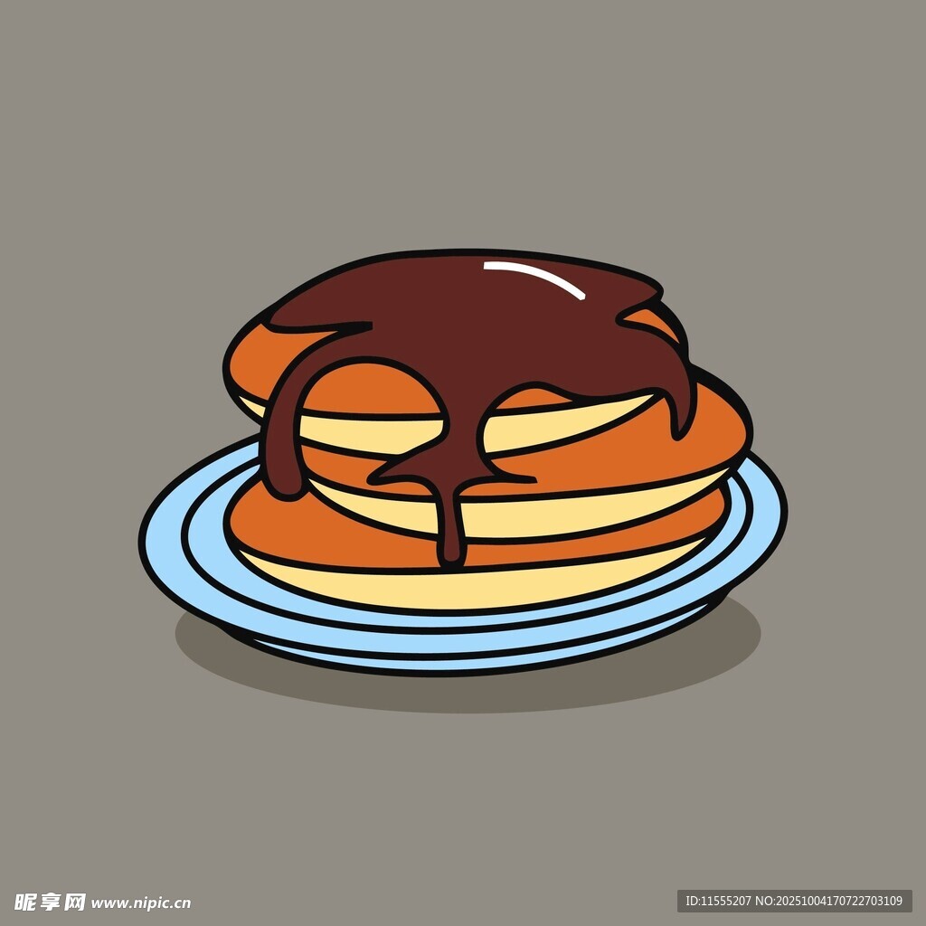 巧克力淋面的美味松饼