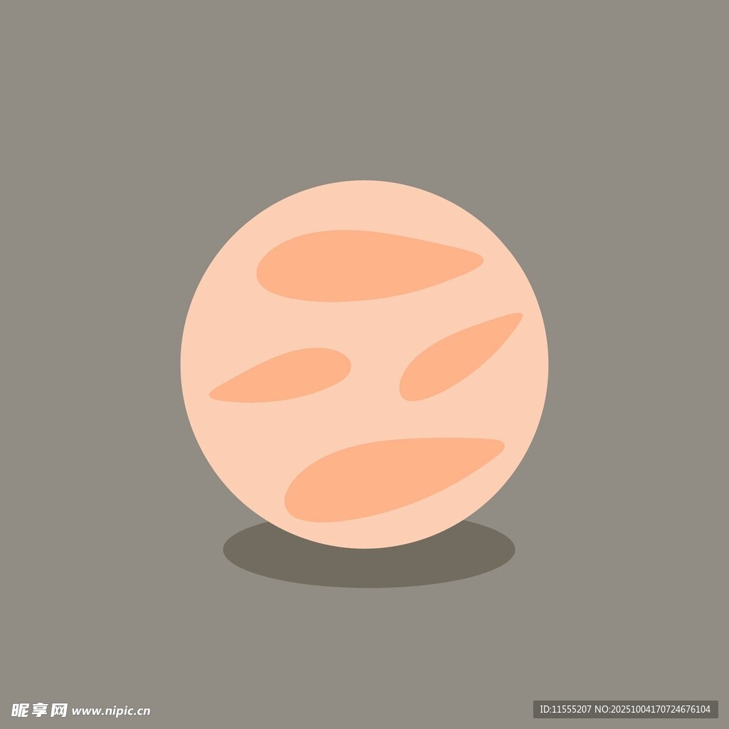 卡通风格的粉色星球