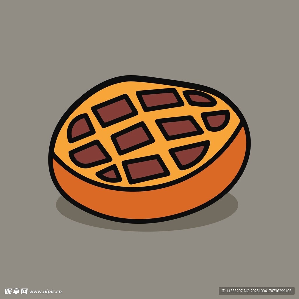 卡通华夫饼图案