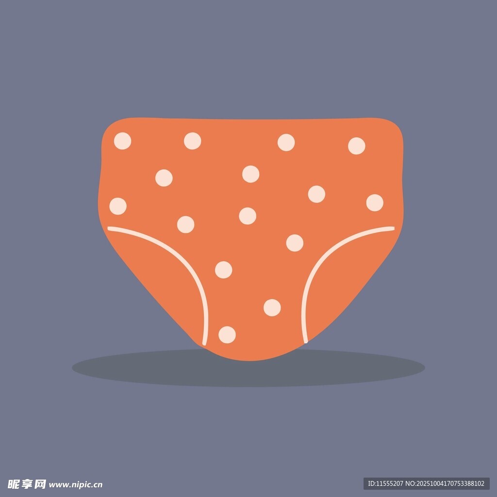 橙色波点婴儿三角尿布