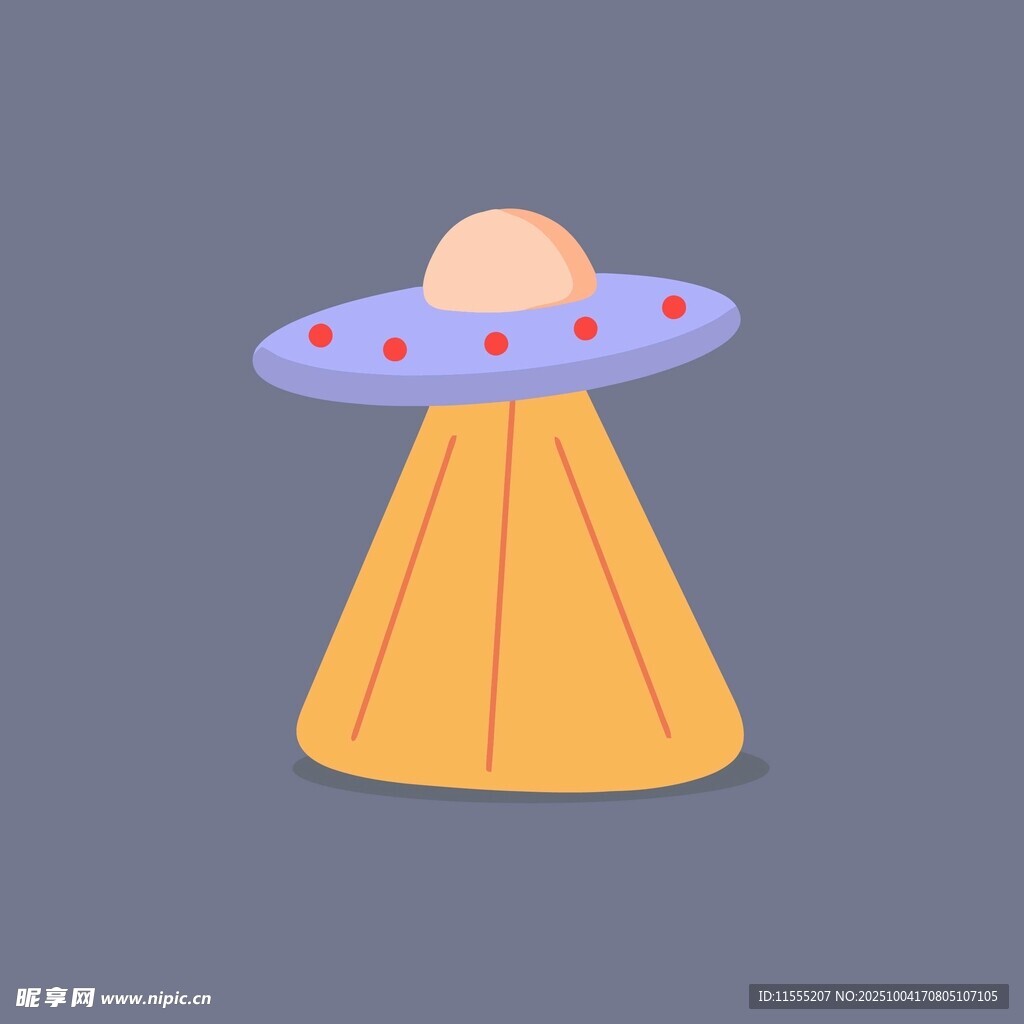 卡通风格的飞碟造型