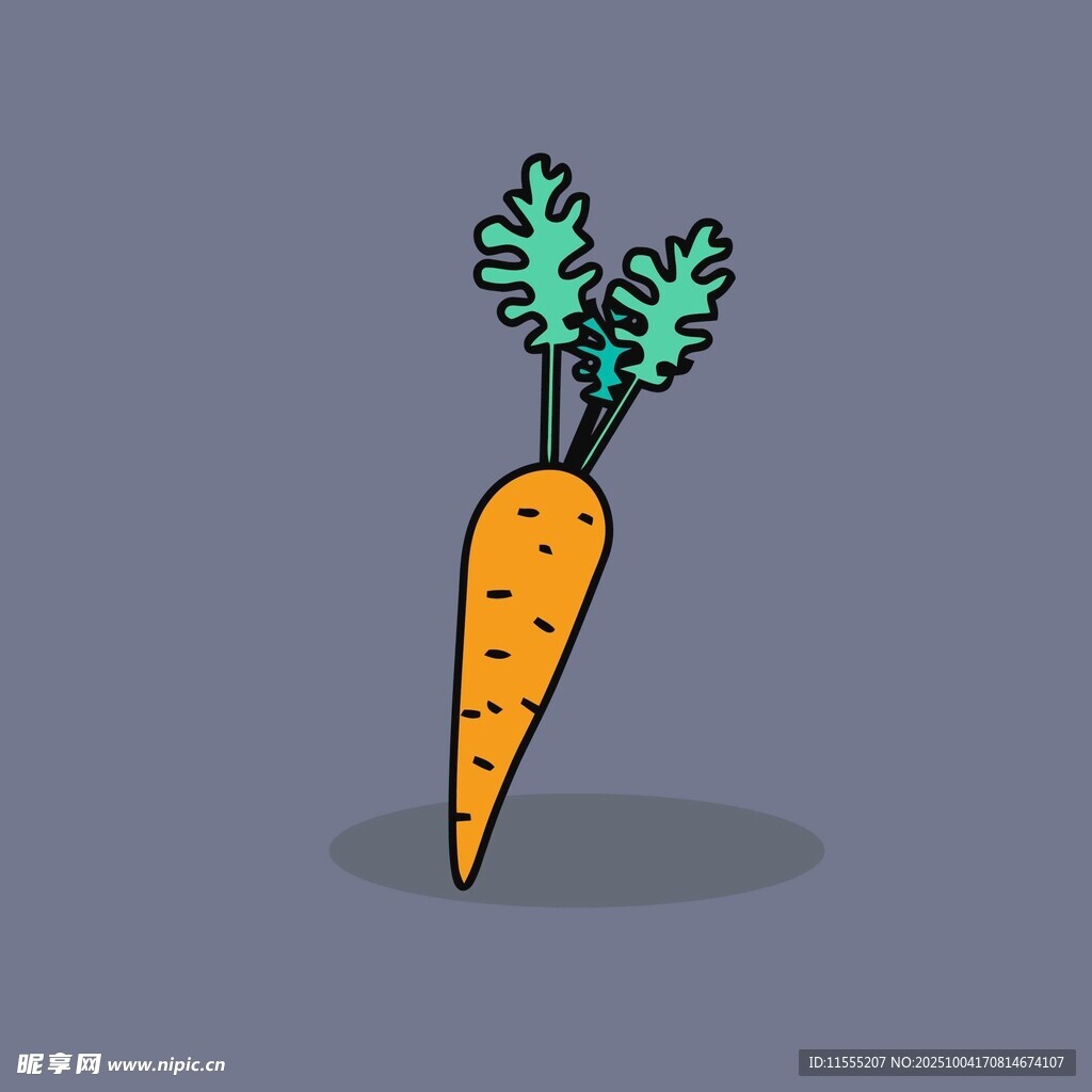 卡通胡萝卜插画