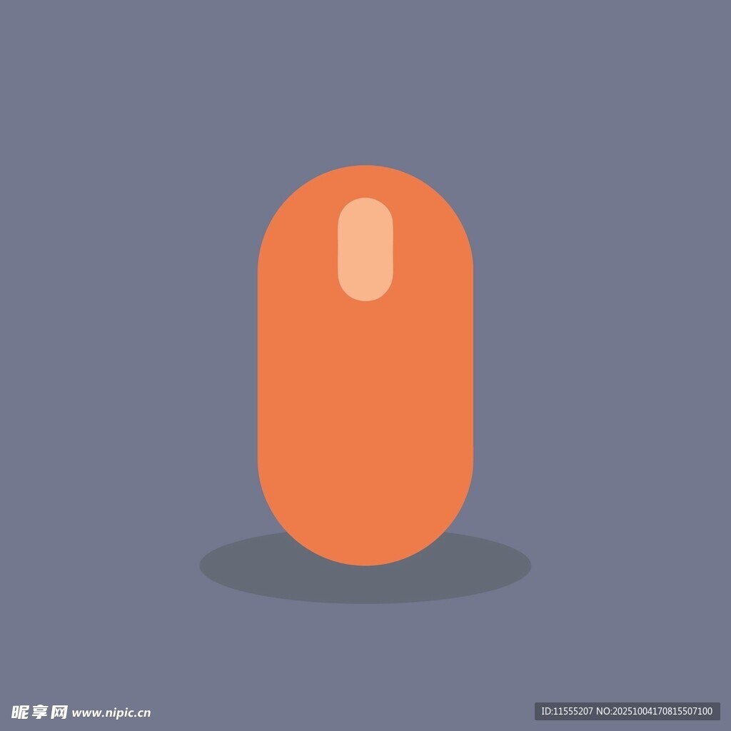 橙色卡通鼠标图标