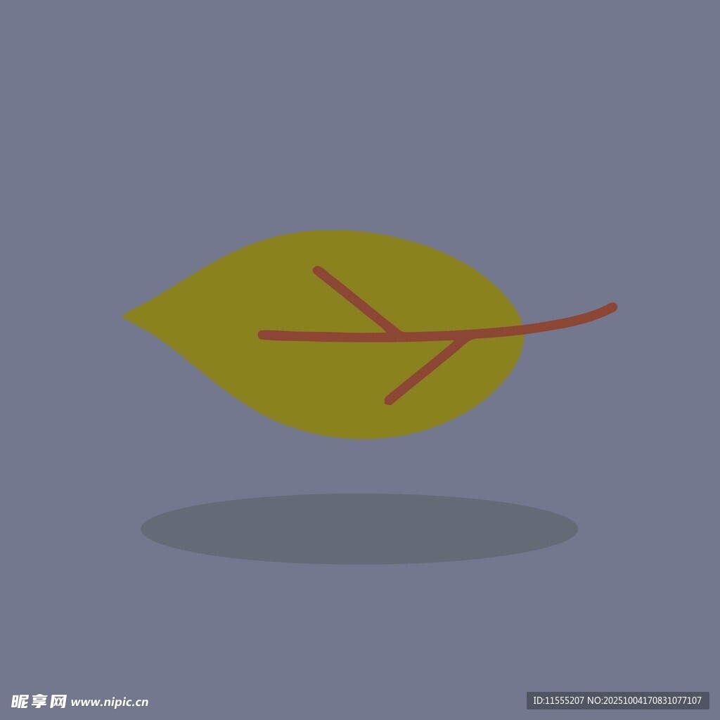 悬浮的黄色叶片