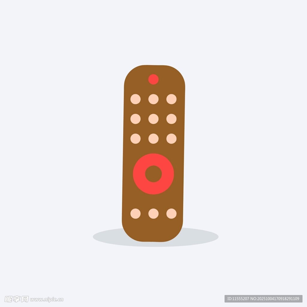 棕色卡通风格遥控器图标