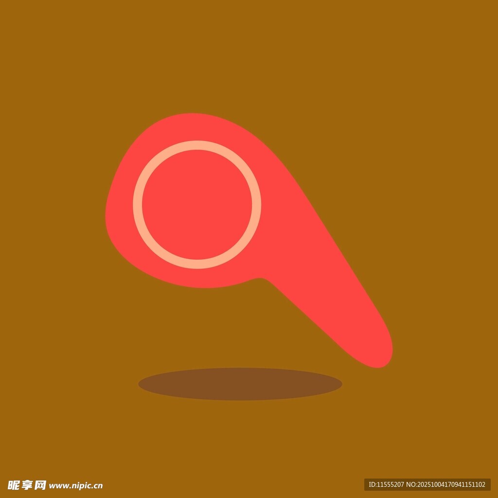 红色卡通喇叭图标