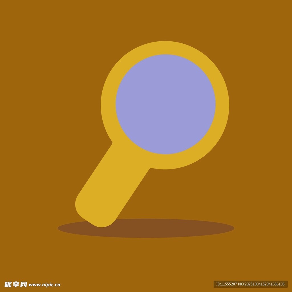 黄色放大镜图标