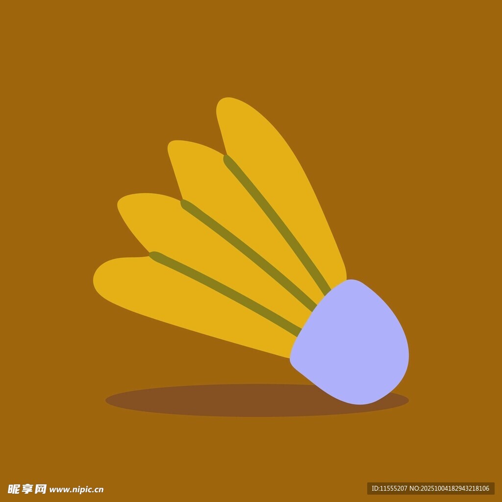 卡通风格羽毛球