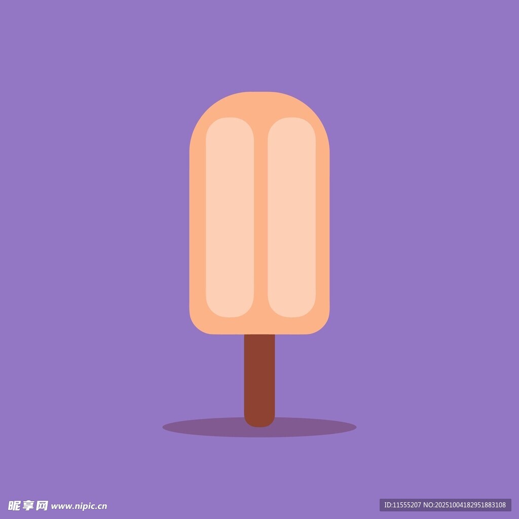 卡通风格的美味冰淇淋