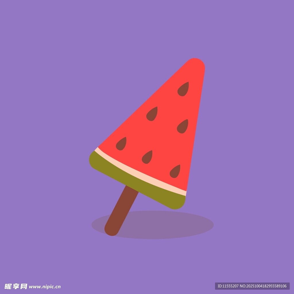 西瓜形状的创意冰淇淋