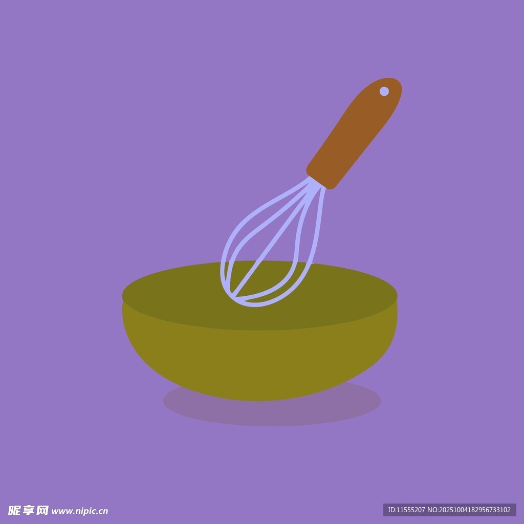 碗中打蛋器搅拌场景