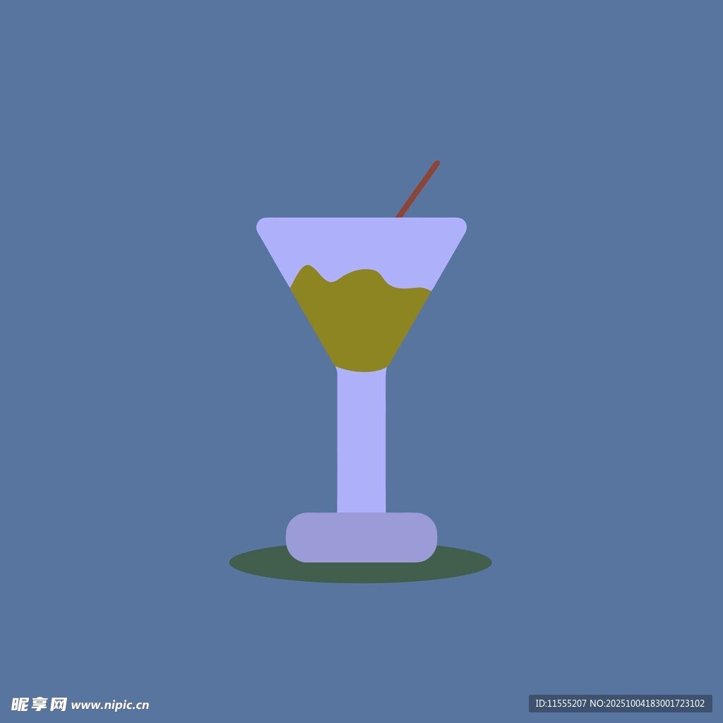 简约风鸡尾酒插画