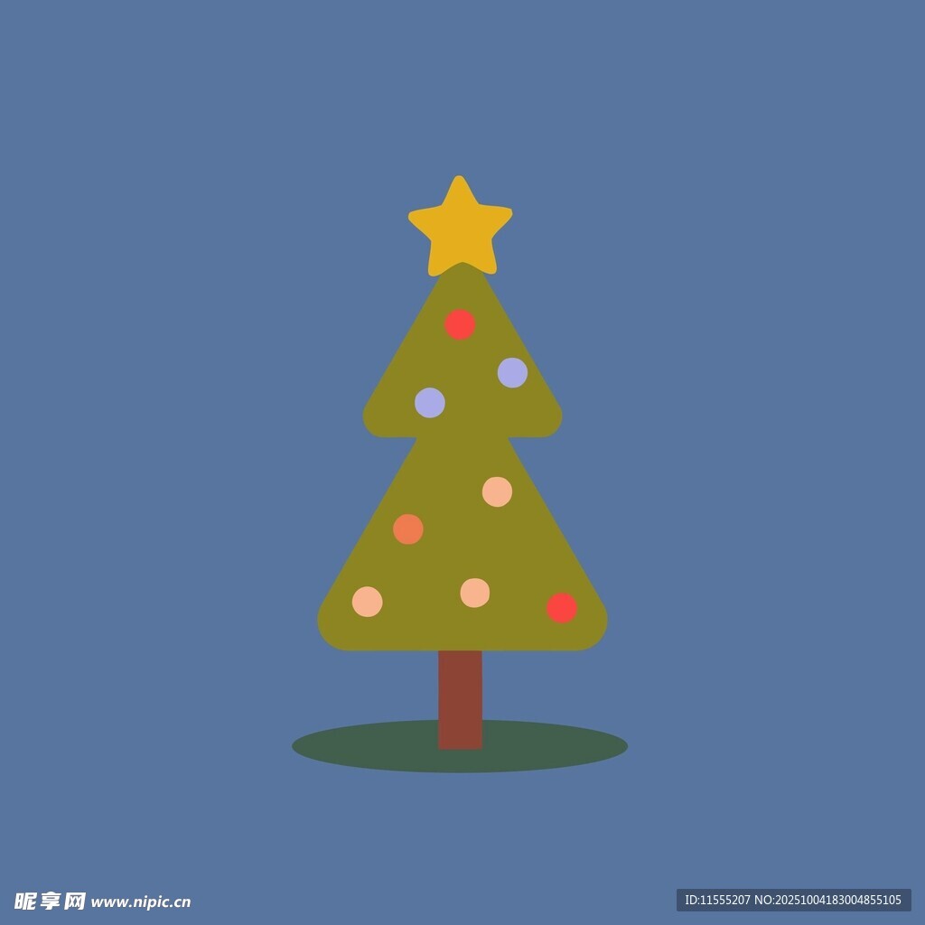 装饰可爱的圣诞树