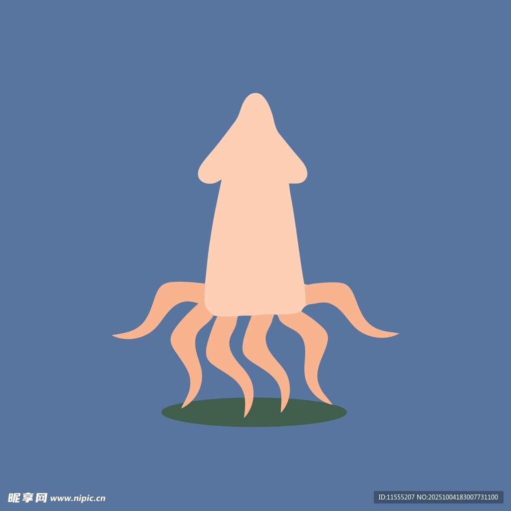 卡通形象的八爪鱿鱼