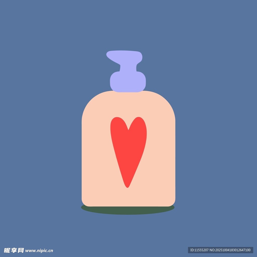 爱心图案的瓶装物品