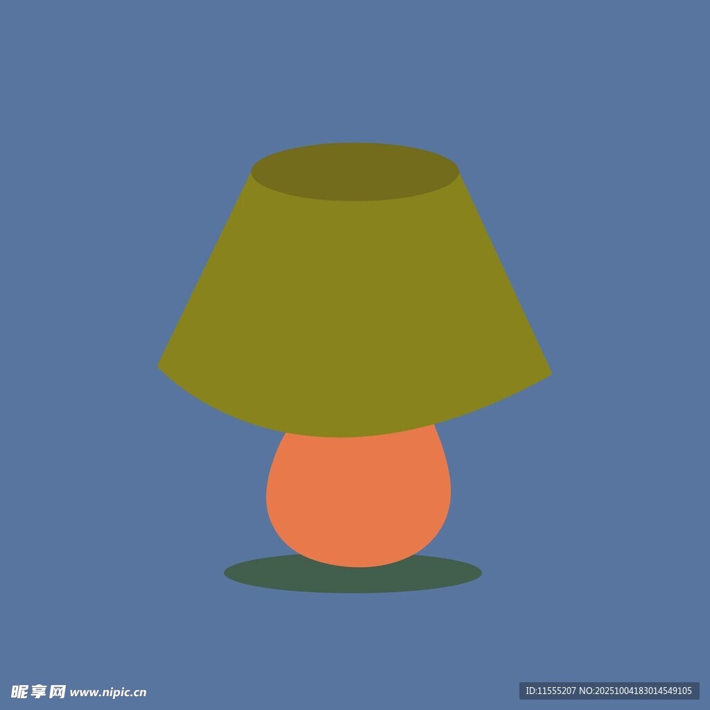 简约台灯插画