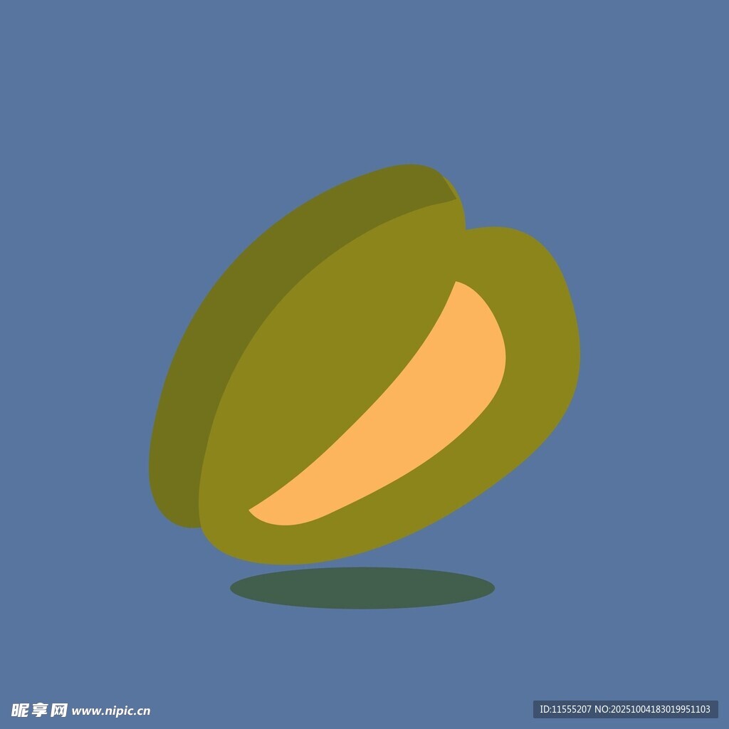 一颗剥开的开心果