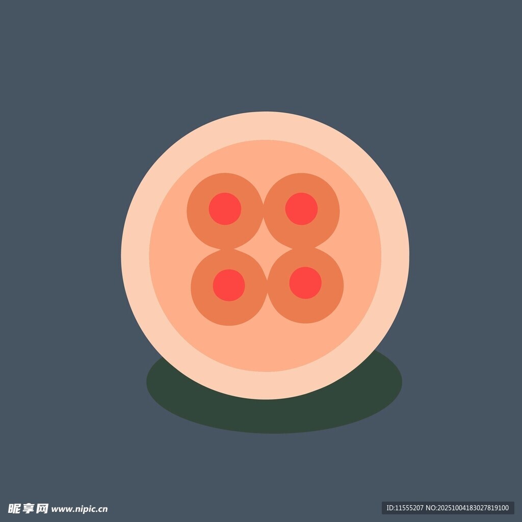 卡通风格的四眼圆形物体