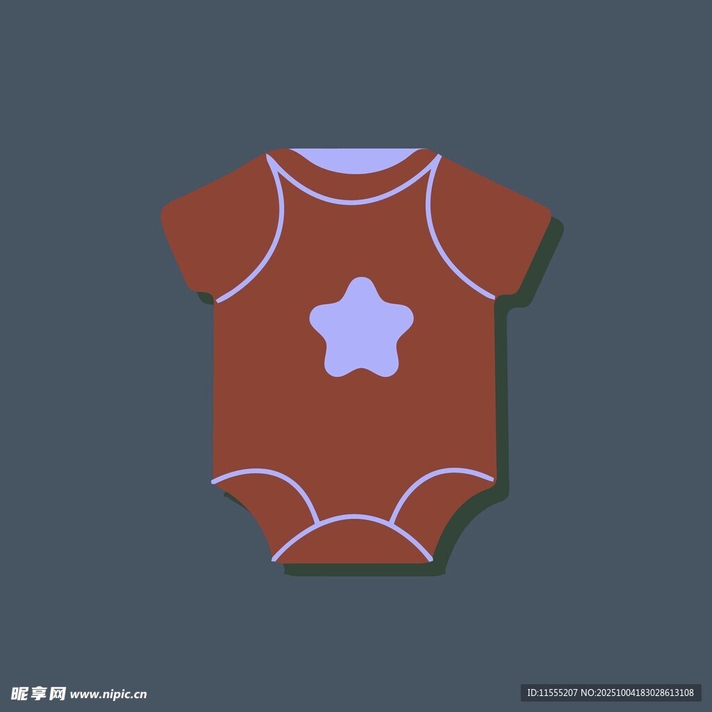 红色星星图案婴儿连体衣