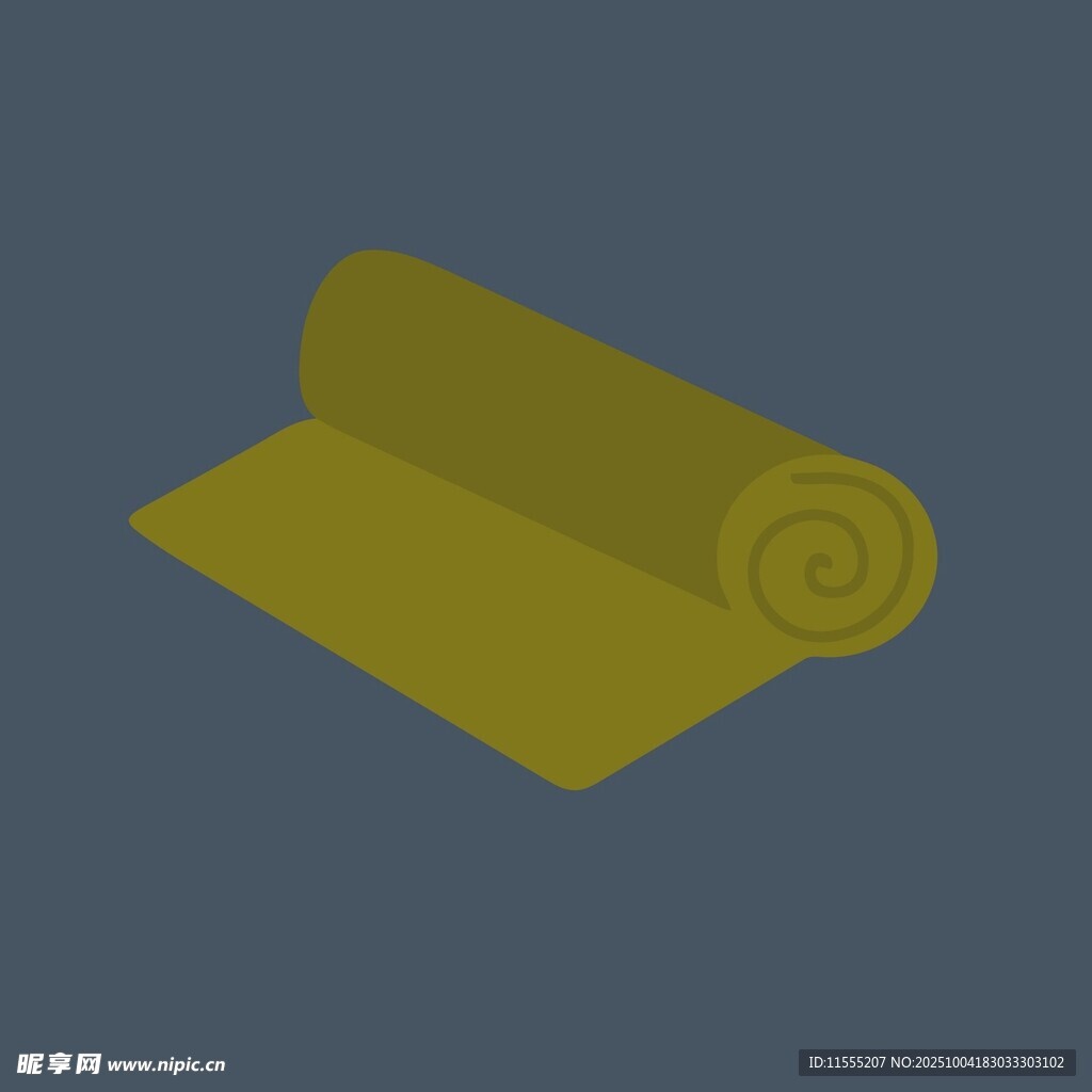 黄色卷状物品图标