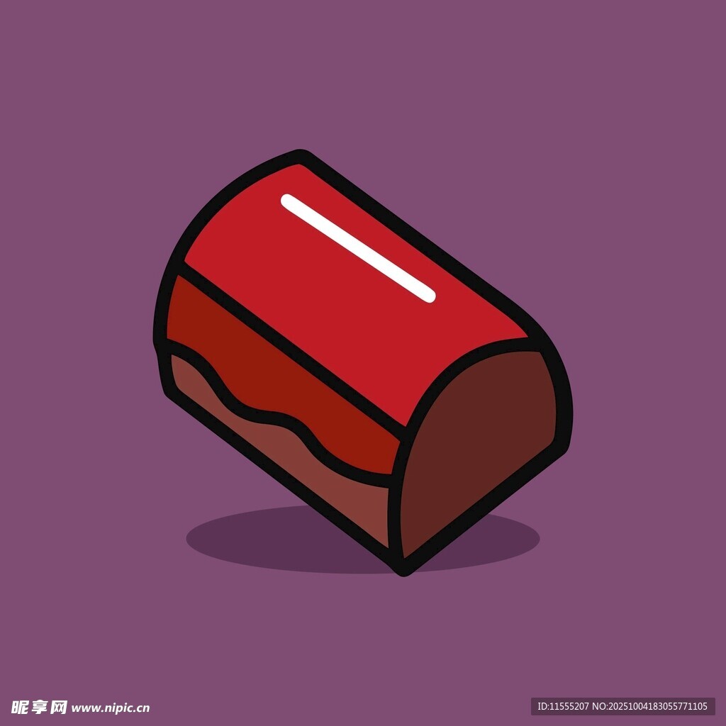 卡通风格红色夹心巧克力