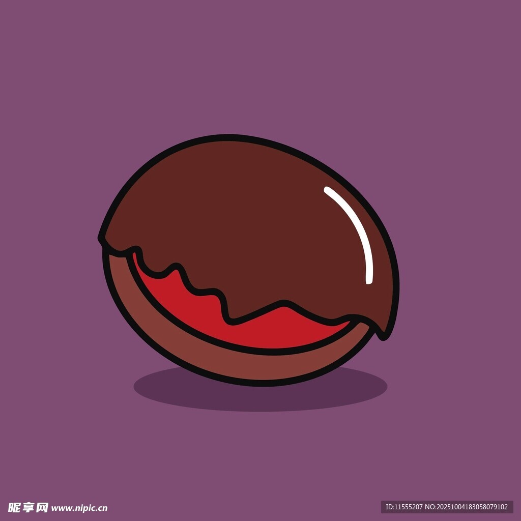 巧克力夹心糖果插画