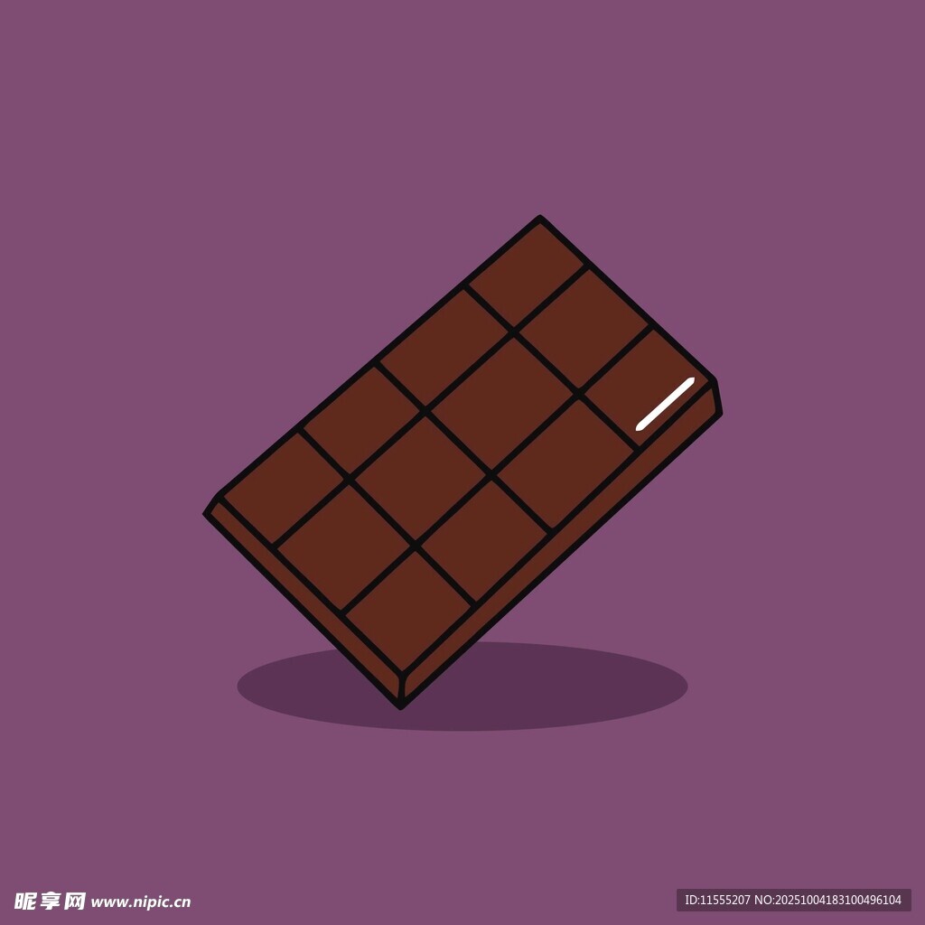 卡通风格巧克力块