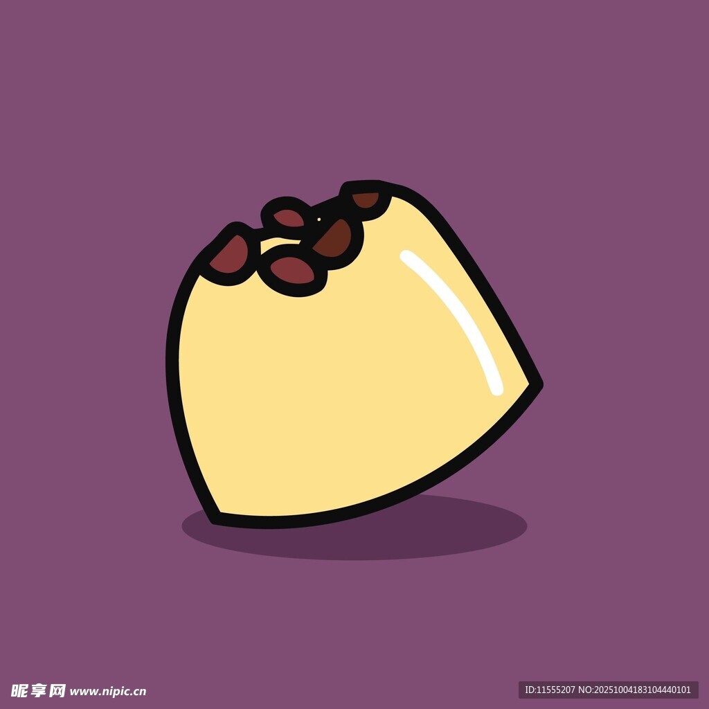 卡通风格的美味布丁