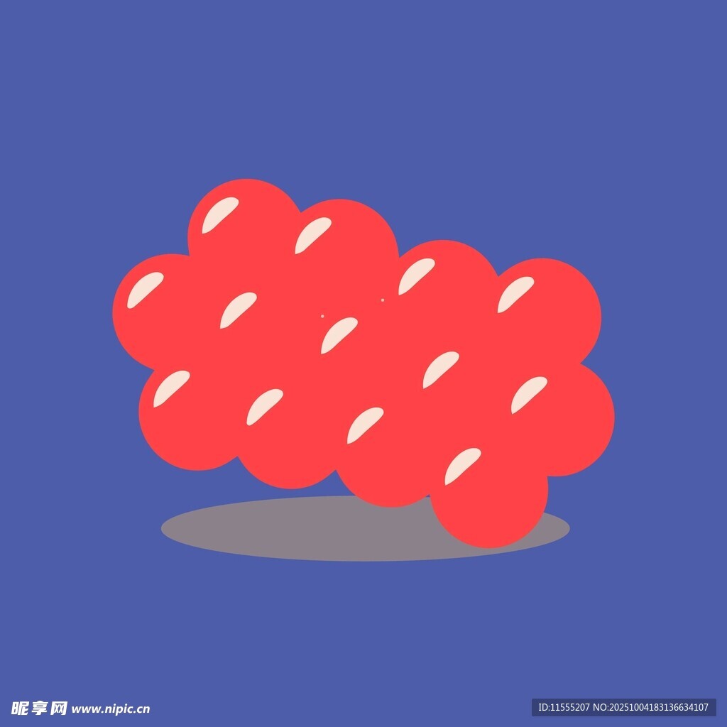 红色卡通葡萄造型图案