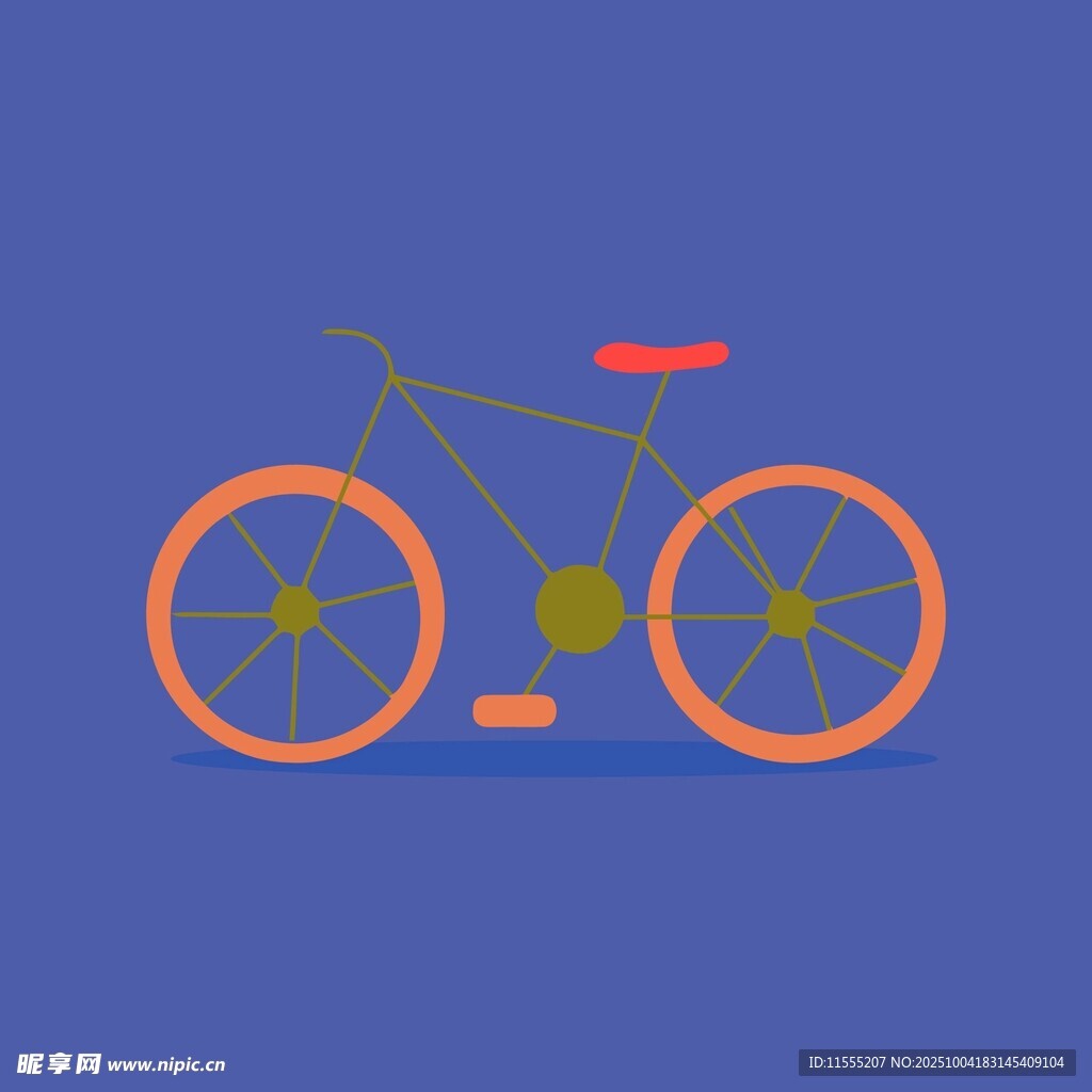 简约风格自行车插画