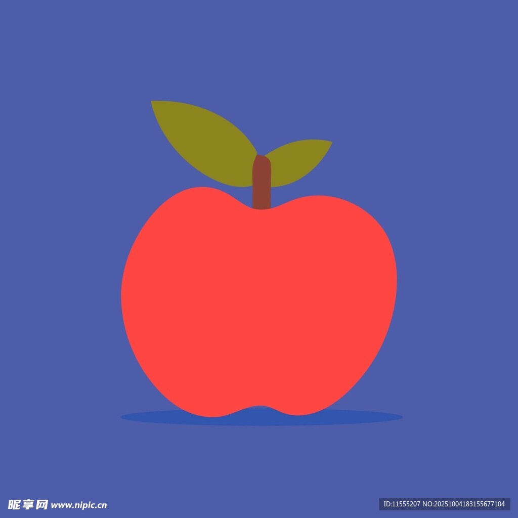 红色苹果插画