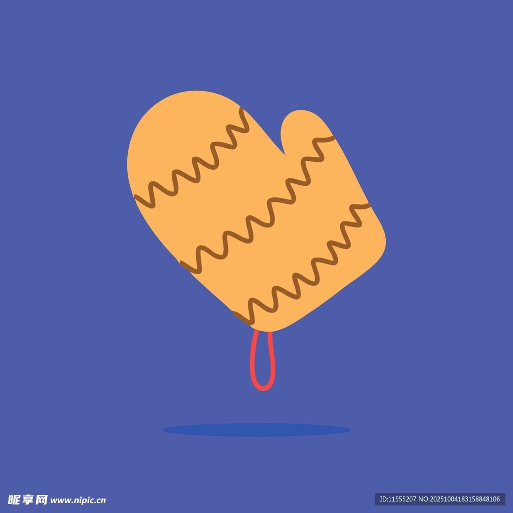 可爱针织隔热手套