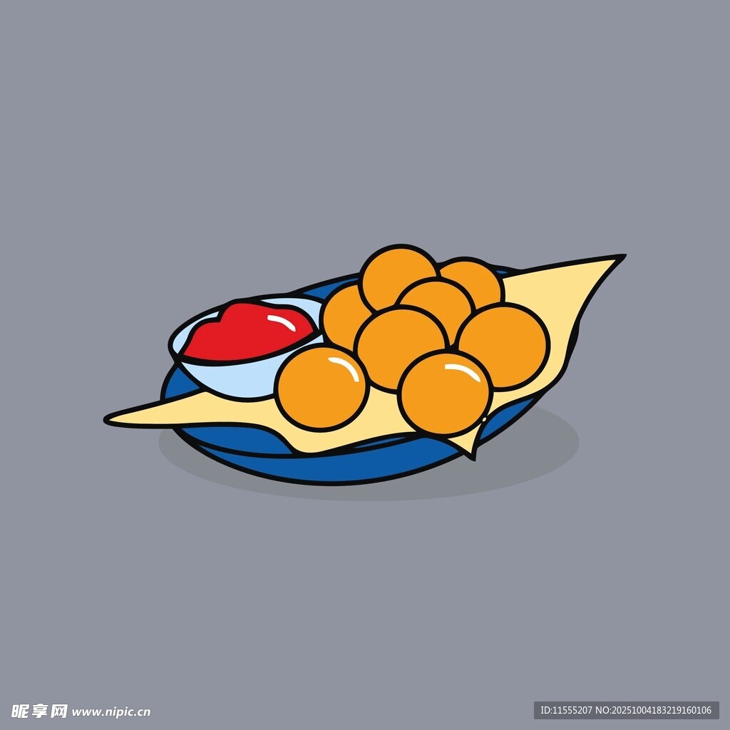 卡通风格的水果拼盘