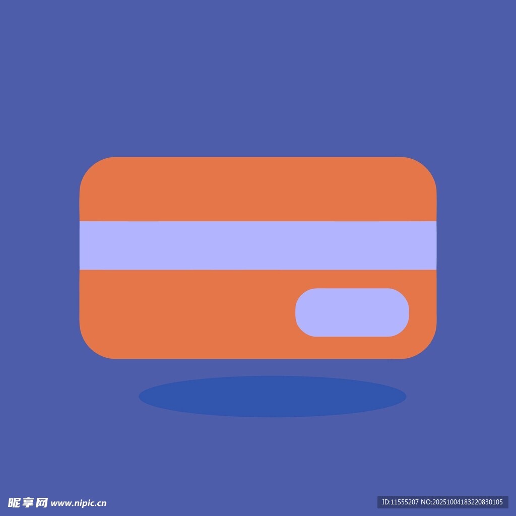 橙色信用卡图标