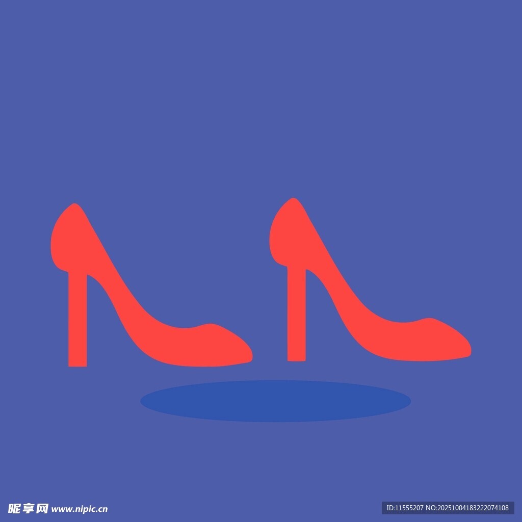 红色高跟鞋图标设计